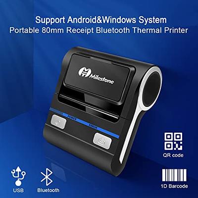  Meihengtong Bluetooth Receipt Printer 80mm Wireless Portable  Thermal POS Printer for Small Business, Compatible with Android/Windows Not  Square : Office Products