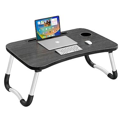  Laptop Bed Tray Desk, SAIJI Adjustable Stand for Bed, Foldable  Table with Storage Drawer Eating, Working, Writing, Gaming, Drawing (Gray,  X-Large) : Office Products