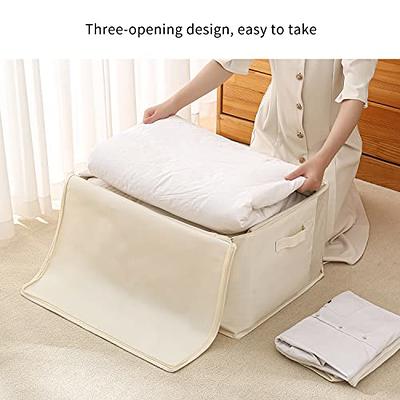 Non-woven Fabric Quilt Storage Bag Foldable Clothes Storage Bags Home  Blanket Luggage Zipper Organizer Bags Wardrobe Organizer