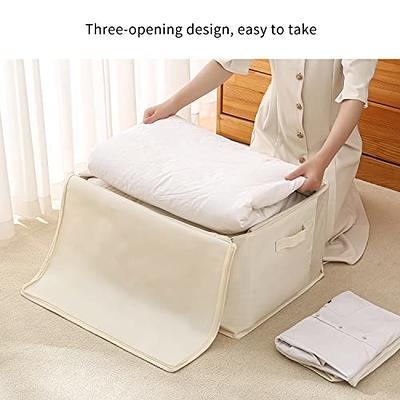 Big Clear!]Foldable Storage Spot Bag Organizer Clothing Blanket Quilt  Closet Cabin Sweater Organizer Storage Box Pouches Organizer Container 