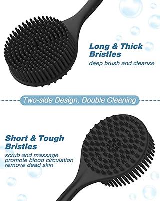 Slick- Shower Brush, Double Sided Brush, Back Scrubber, Bath Brush