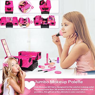 Aureyung Kids Makeup Kit for Girl, Toys for Girls Ages 3 4 5 6 7 8 9 10,  54PCS Washable Real Makeup Girl Toys, Play Makeup Little Girls Makeup Set