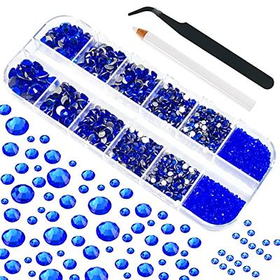 Round Flatback Face Gems Kit (Colorful) for Makeup with Quick Dry Glue +  Brush + Tweezer, Nail Art Rhinestones Mixed Color Iridescent Chameleon  Glass