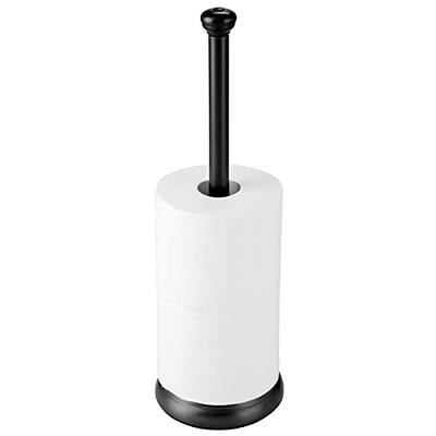 mDesign Classico Steel Free Standing Toilet Paper Holder Stand and Dispenser