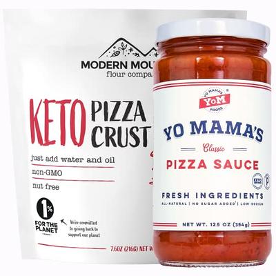 Yo Mama's Foods Keto Classic Pizza Sauce Pack of (1) - No Sugar Added, Low  Carb, Vegan, Gluten Free, Paleo Friendly, and Made with Fresh Non-GMO  Tomatoes! 