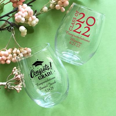 Personalized Stemless Wine Glasses - 9 oz.