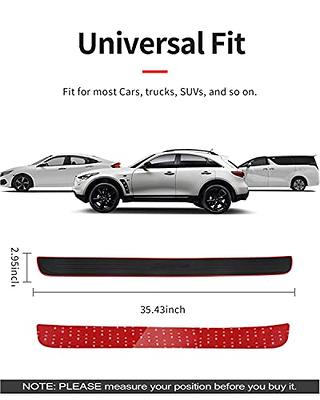 HOCHESLO Rear Bumper Protector Guard for Car, Universal Rubber  Scratch-Resistant Trunk Door Entry Guards, Trunk Protection Strip with 3M  Tape, 35.43 x 2.95inch, Red Border+Black Sports Logo - Yahoo Shopping