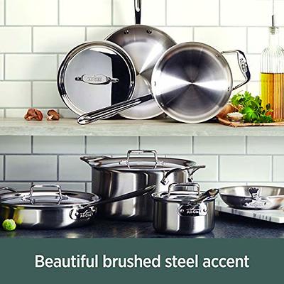 All-Clad D5 5-Ply Brushed Stainless Steel Cookware Set 10 Piece Induction  Oven Broil Safe 600F Pots and Pans - Yahoo Shopping