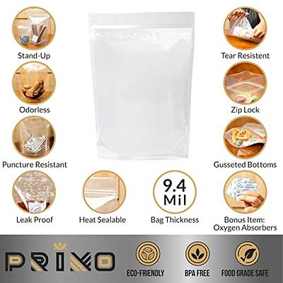 14 x 20(100 Count) Large Ziploc Bags - 2 Mil Clear Plastic Reclosable  Storage Ziplock Bags for Clothing, T-Shirts, Pants