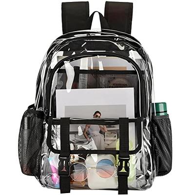 Large Volume Handbag, School Bag, Travel Bag, PVC Bag See Through Bag Clear  Bag Stadium Approved, Transparent See Through Bag for Work, Sports Games