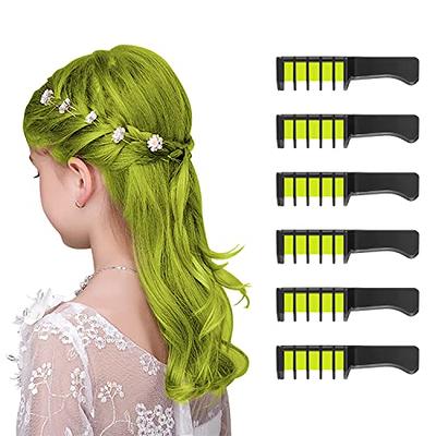 MSDADA Yellow Hair Chalk for Girls - New Hair Chalk Comb Temporary Washable  Hair Color Dye for