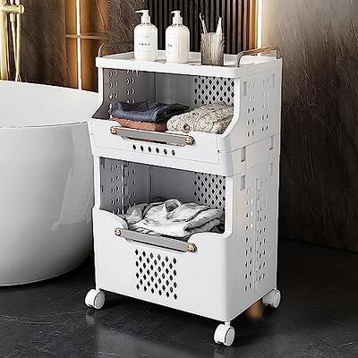 New Dirty Cloth Basket Bathroom Storage Basket Household Laundry Cart  Organizer Bucket With Universal Wheel Rack Bathroom Hamper - Storage  Baskets - AliExpress