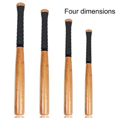  Joovon Wood Baseball Bat with Rubber Antiskid Sleeve,Wooden Baseball  Bat Adult,Wood Bat Youth,Perfect for Self Defense Bat & Training,Wood Baseball  Bats for Use with Practice & Softballs (25inch) : Sports