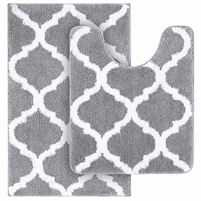 OLANLY Luxury Toilet Rugs U-Shaped 24x20, Extra Soft and Absorbent  Microfiber Bathroom Rugs, Non-Slip Plush Toilet Bath Mat, Machine Wash Dry,  Contour Bath Rugs for Toilet Base (Grey and White) - Yahoo