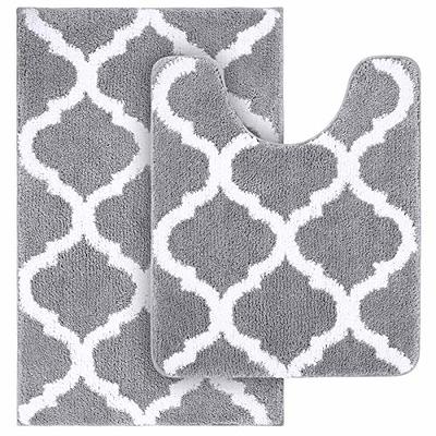 OLANLY Luxury Toilet Rugs U-Shaped 24x20, Extra Soft and Absorbent