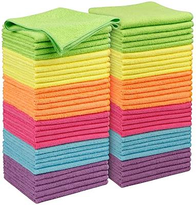 WEAWE Microfiber Cleaning Cloth-24Pcs (13x13 inch) 2100 Series Ultra Soft  Highly Absorbent Rags for Cleaning, Reusable and Lint Free Cleaning Towels  for Housekeeping-Machine Wash (Black) - Yahoo Shopping