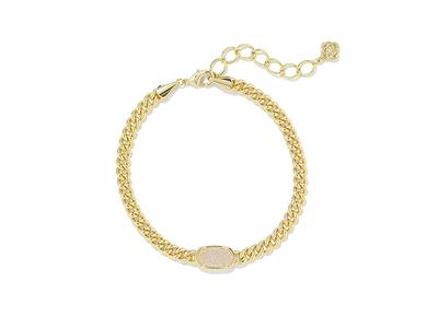 Emilie Gold Chain Bracelet in Iridescent Drusy