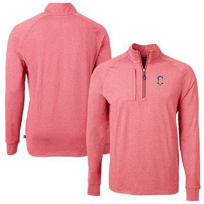 Men's Cutter & Buck Black Washington Commanders Helmet Adapt Eco Knit Stretch Recycled Quarter-Zip Pullover Top Size: Small