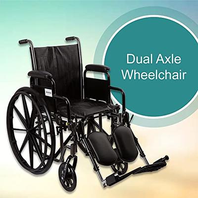 McKesson Wheelchair, Elevating Swing Away Foot Leg Rest, Fixed Arm, 18 in  Seat, 300 lbs Weight Capacity, 1 Count