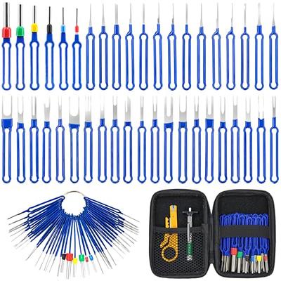 MAQIHAN 76pcs Terminal Removal Tool Kit - Terminal Ejector Kit Thickened  Green Electrical Wire Connector Pin Removal Tool Kit Broken Key Extractor