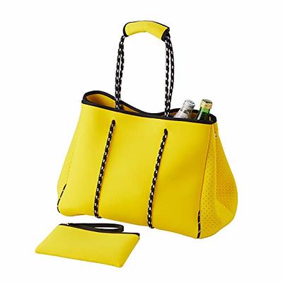 LMYYG Beach bag,Multipurpose Neoprene Bag,Large Tote Bag,Waterproof  Shoulder Beach Bag for Travel Beach Gym Swimming (XL-Yellow) - Yahoo  Shopping