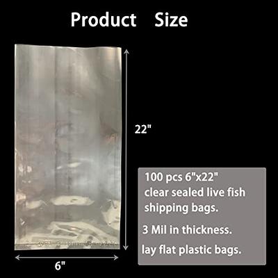 100 Pcs 6x22 Clear Plastic Fish Bags,3 Mil Thick-Leak-Proof Shipping Bags,for  Marine and Tropical Fish Transport,Bottom Seal Storing Leak-Proof Shipping  Bags for Live Fish - Yahoo Shopping