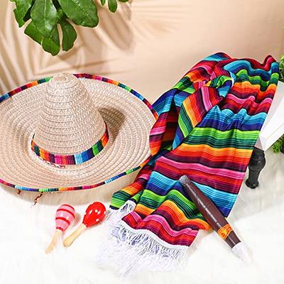 2pcs Mexican Sombrero Hat Straw Sombrero Hat for Cinco de Mayo Party Mexican Hat Mexican Theme Party Decorations, Women's, Size: Large