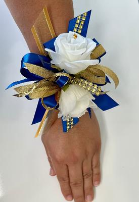2pc Blue Wrist Corsage for Wedding Prom Party Artificial Flower Wrist  Corsage Bracelets, Homecoming Corsage Wristlet, Corsage Flowers for Bride,  Bridesmaid