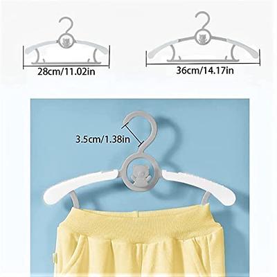 5-pack Adjustable Newborn Baby Hangers Plastic Non-Slip Extendable Laundry  Hangers for Toddler Kids Child Clothes