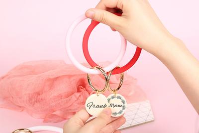 Wristlet Keychain Bracelet Keychain Engraved Bracelet FREE 