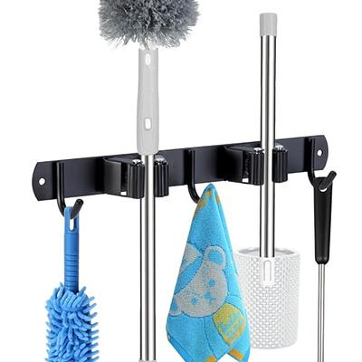 Broom Organizer Wall Mount ，Mop and Broom Holder Wall Mount ，Garage Storage  Rack&Garden Tool Organizer - 5 Position 6 Hooks for Home, Kitchen, Garden,  Tools, Garage Organizing 