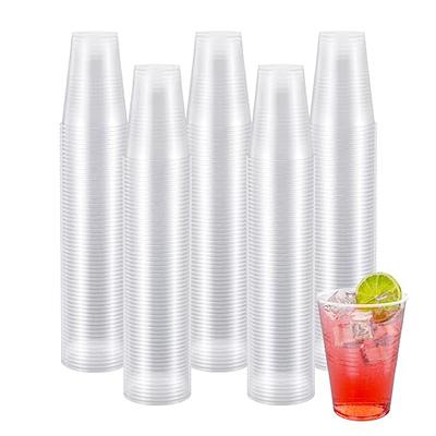 7oz Translucent Plastic Cups - Disposable Cold Drink Clear Party