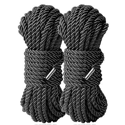 Soft Cotton Rope-32 feet 10m Multi-Function Natural Durable Long Rope  (Black Black)