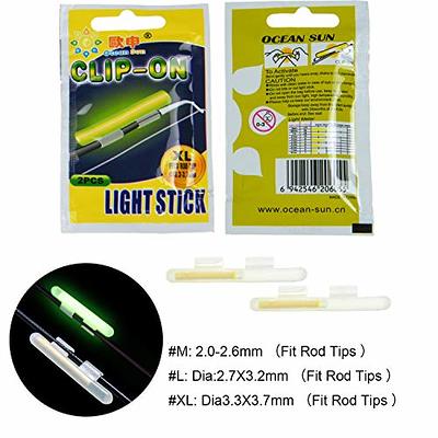 THKFISH Fishing Glow Sticks Rod Tip Glow Sticks Fishing Rod Floats