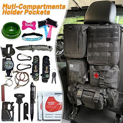 Molle Car Seat Back Organizer Tactical Seat Back Organizer with 5