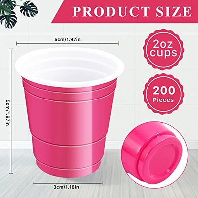 (20) Mini Red Plastic Solo Cups 2oz Plastic Shot Glasses Disposable Cup  Jello Shots, Perfect Size for Serving Condiments Snacks Samples Tastings  Beer