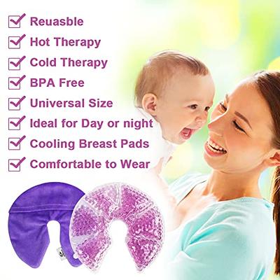  Breast Therapy Ice Packs, Hot And Cold Breast Pads,  Breastfeeding Essentials Large Gel Bead Packs For Moms, 2 Pack