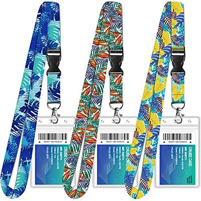 Cruise Lanyards with ID Holder, Retractable Badge & Waterproof Card Holders  (Blue & White)