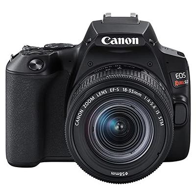  Canon EOS 250D (Rebel SL3) DSLR Camera w/18-55mm F/3.5-5.6  Zoom Lens + 2X 64GB Memory + Case + Filters + Tripod + More (35pc Bundle) :  Electronics