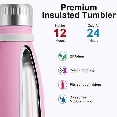 ALBOR - Insulated Water Bottle with Straw and 4 Leak Proof Lids - Stainless  Steel, 32 Oz, Rose Gold 