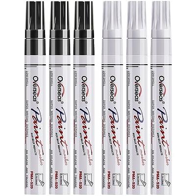 Permanent Paint Markers Pens - 3 Pack White Oil Based Paint Pens, Medium  Tip, Quick Drying and Waterproof Marker Pen for Metal, Rock, Wood, Fabric,  Plastic, Canvas, Mugs, Stone, Glass