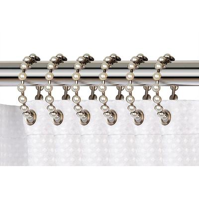 Utopia Alley 12-Pack Chrome Double Shower Curtain Hooks in the Shower Rings  & Hooks department at