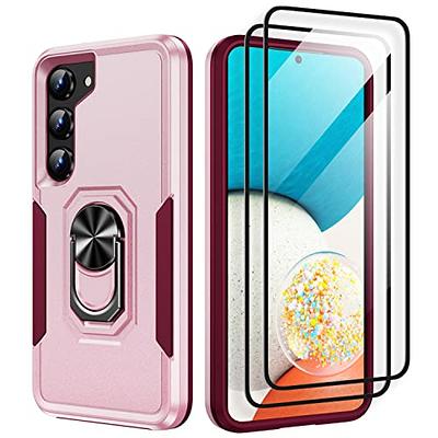  For Samsung Galaxy S21 Plus 5G Case, S21+ Case (NOT Fit S21)  with HD Screen Protectors, Military-Grade Metal Ring Holder Kickstand 15ft  Drop Tested Shockproof Cover Case for Galaxy S21 Plus