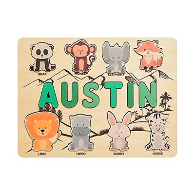 Handmade Wooden Animal Puzzle - Elephant - Personalized - Montessori Toy