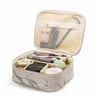 Waterproof Travel Cosmetic Bag With Dividers And Handle - Large