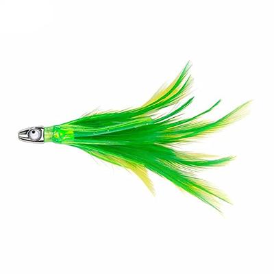 Jaw Lures Tuna &Mahi Feathers Rigged Trolling Lure - 4-1/2