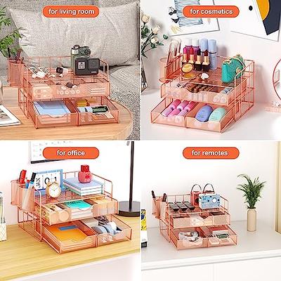 Marbrasse 3 Tier Mesh Desk Organizer with Drawer, Multi-Functional Desk  Organizers and Accessories, Paper Letter Organizer with 2 Pen Holder for Home  Office Supplies - Rose Gold - Yahoo Shopping