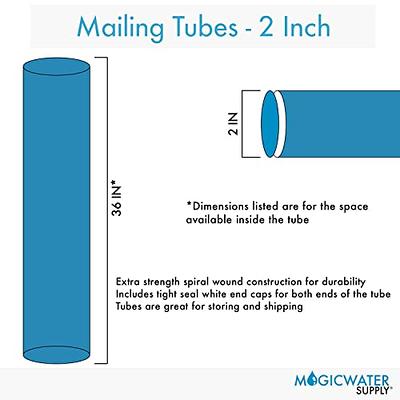 MagicWater Supply Mailing Tube - 2 in x 36 in - Kraft - 6 Pack - for  Shipping and Storage of Posters, Arts, Crafts, and Documents
