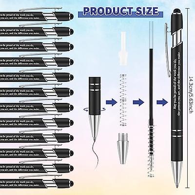 Chuangdi 24 Pcs Christmas Employee Appreciation Pens Gifts Black