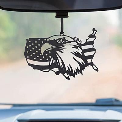  Croatian American Flag Car Hanging Pendant Elegant Rear View  Mirror Charms Ornament Car Decor Golden-Style : Automotive